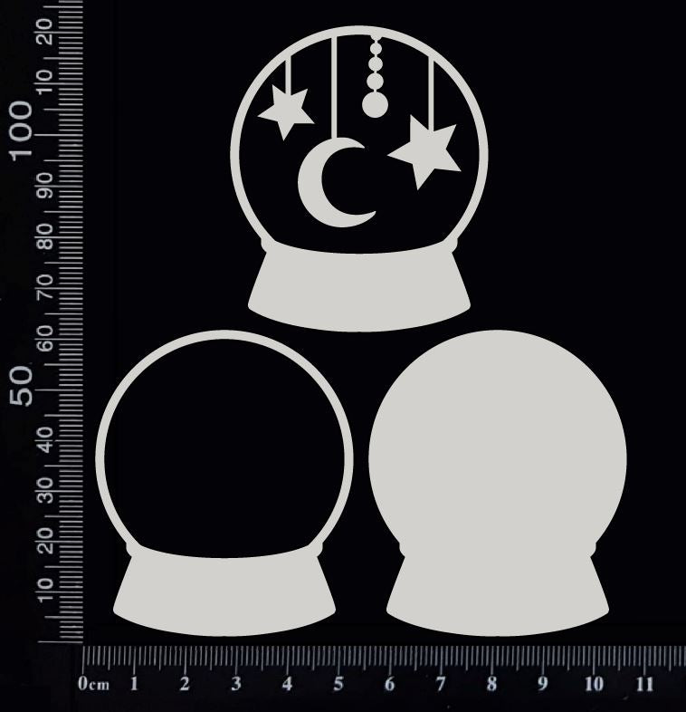 Crystal Ball Set - F - Layering Set - Small - White Chipboard