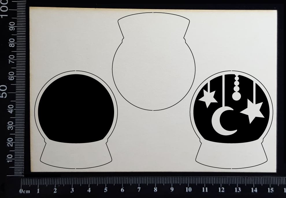 Crystal Ball Set - F - Layering Set - Small - White Chipboard
