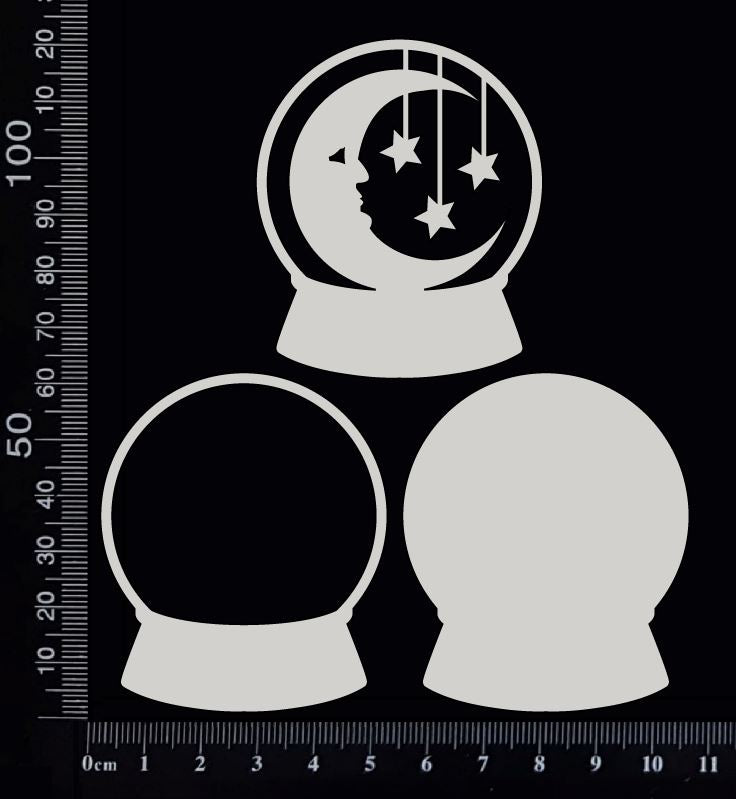 Crystal Ball Set - G - Layering Set - Small - White Chipboard