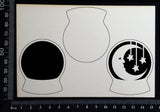 Crystal Ball Set - G - Layering Set - Small - White Chipboard