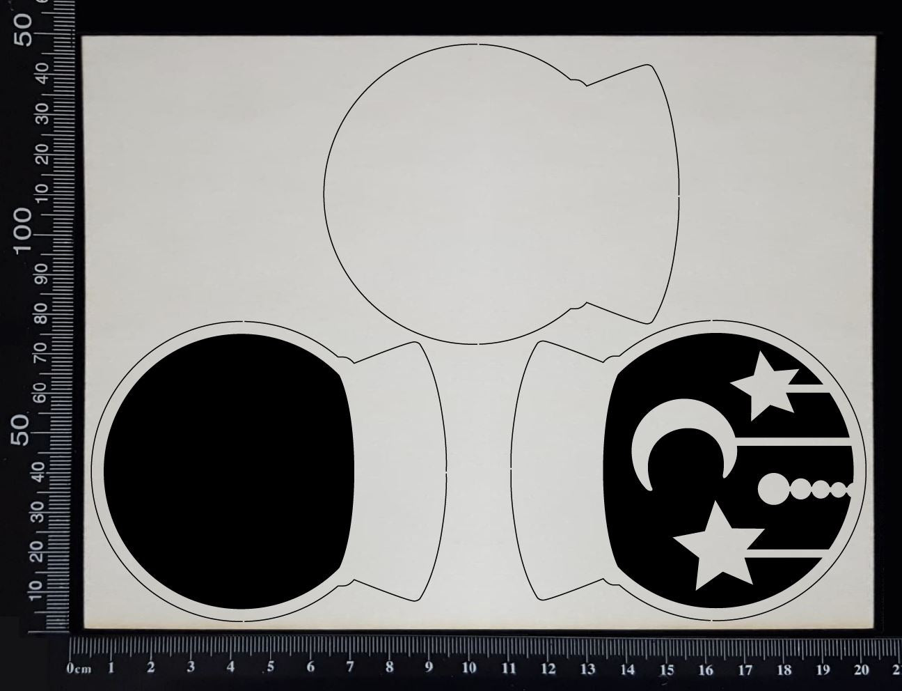 Crystal Ball Set - H - Layering Set - Large - White Chipboard