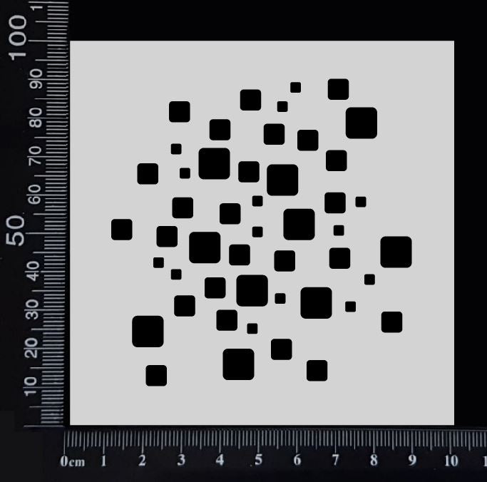 Cubic Squares - Stencil - 100mm x 100mm