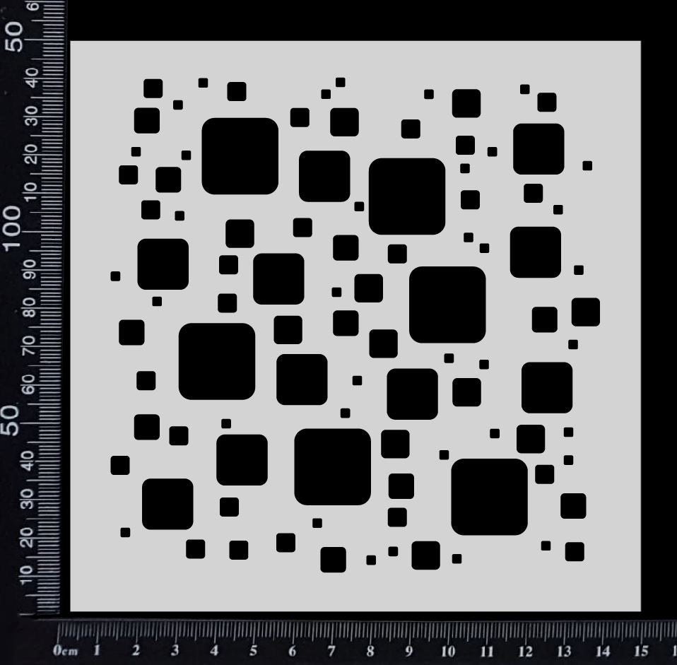 Cubic Squares - Stencil - 150mm x 150mm