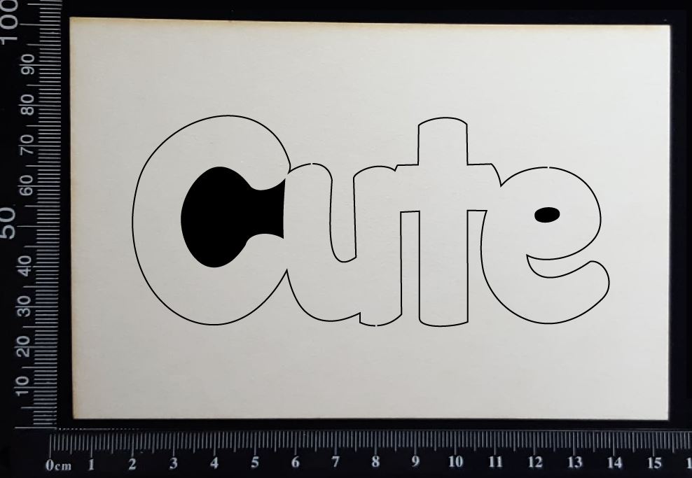 Cute - Large - White Chipboard