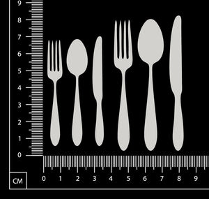 Cutlery Set - White Chipboard