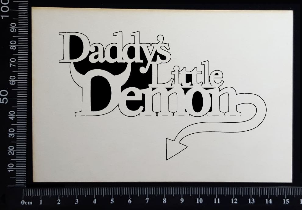 Daddy's Little Demon - White Chipboard