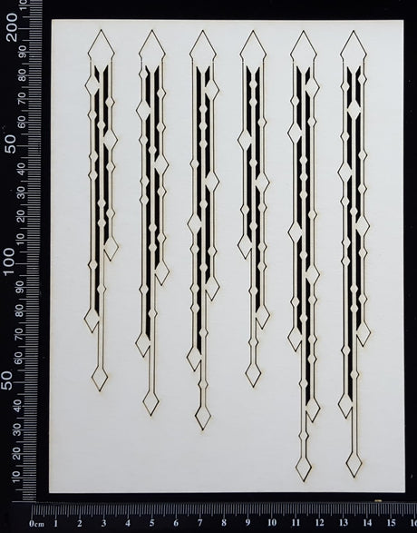 Dangles - Diamonds - A - White Chipboard