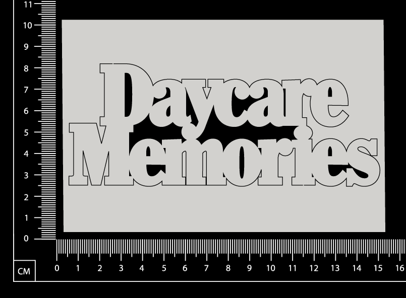 Daycare Memories - B - White Chipboard