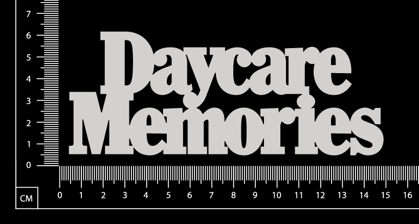 Daycare Memories - B - White Chipboard
