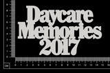 Daycare Memories 2017 - B - White Chipboard