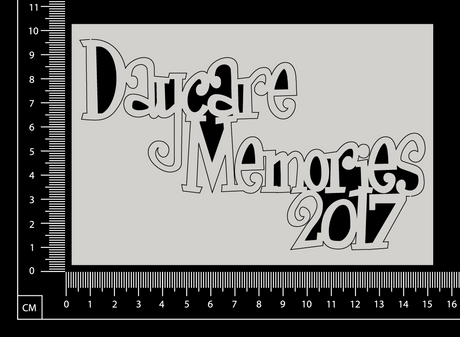 Daycare Memories 2017 - C - White Chipboard