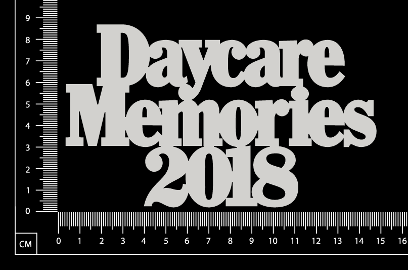 Daycare Memories 2018 - B - White Chipboard