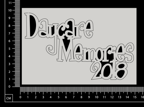 Daycare Memories 2018 - C - White Chipboard