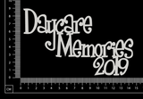 Daycare Memories 2019 - C - White Chipboard