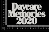 Daycare Memories 2020 - B - White Chipboard