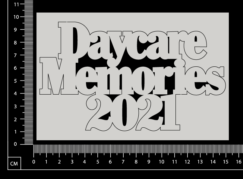 Daycare Memories 2021 - B - White Chipboard