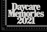 Daycare Memories 2021 - B - White Chipboard
