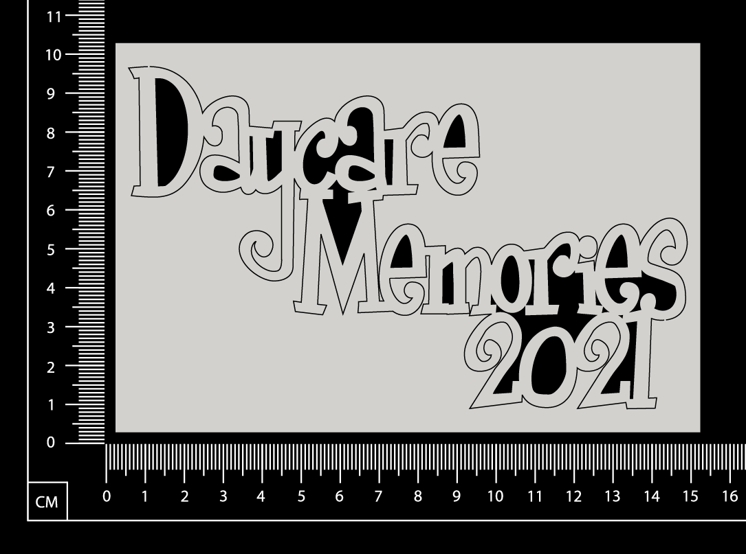Daycare Memories 2021 - C - White Chipboard