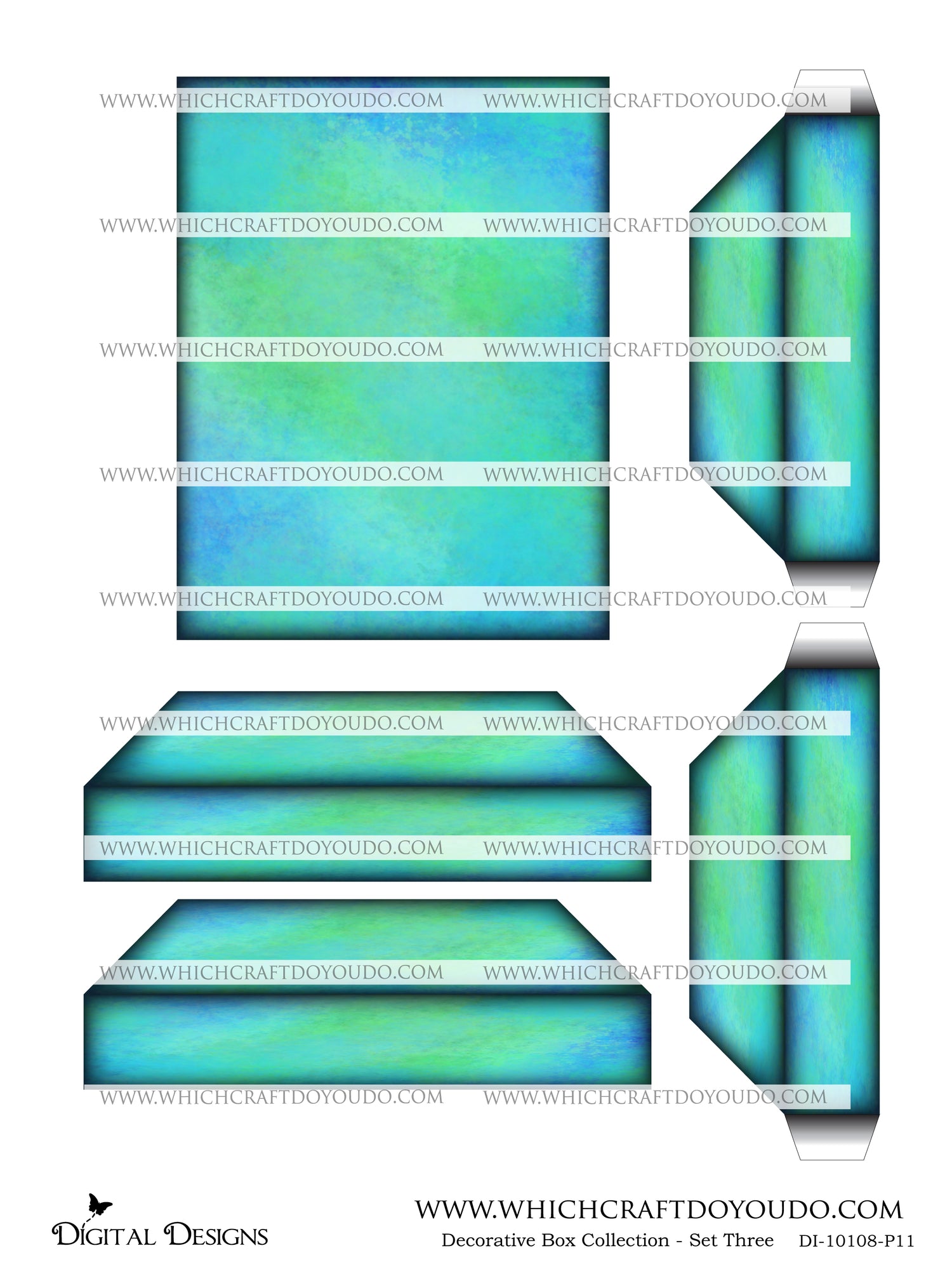 Decorative Box Collection Set Three - DI-10108 - Digital Download
