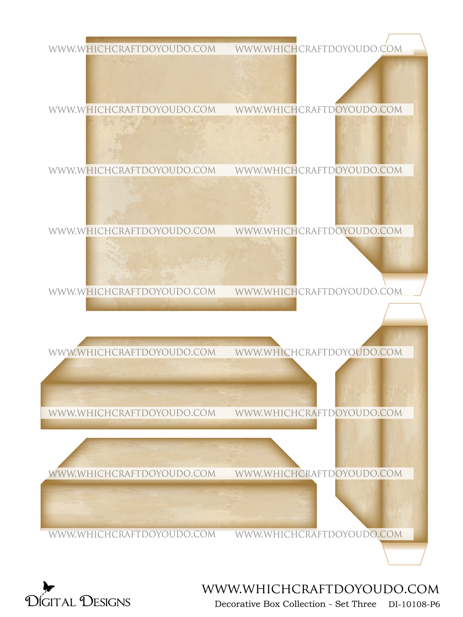 Decorative Box Collection - Set Two - DI-10107 - Digital Download