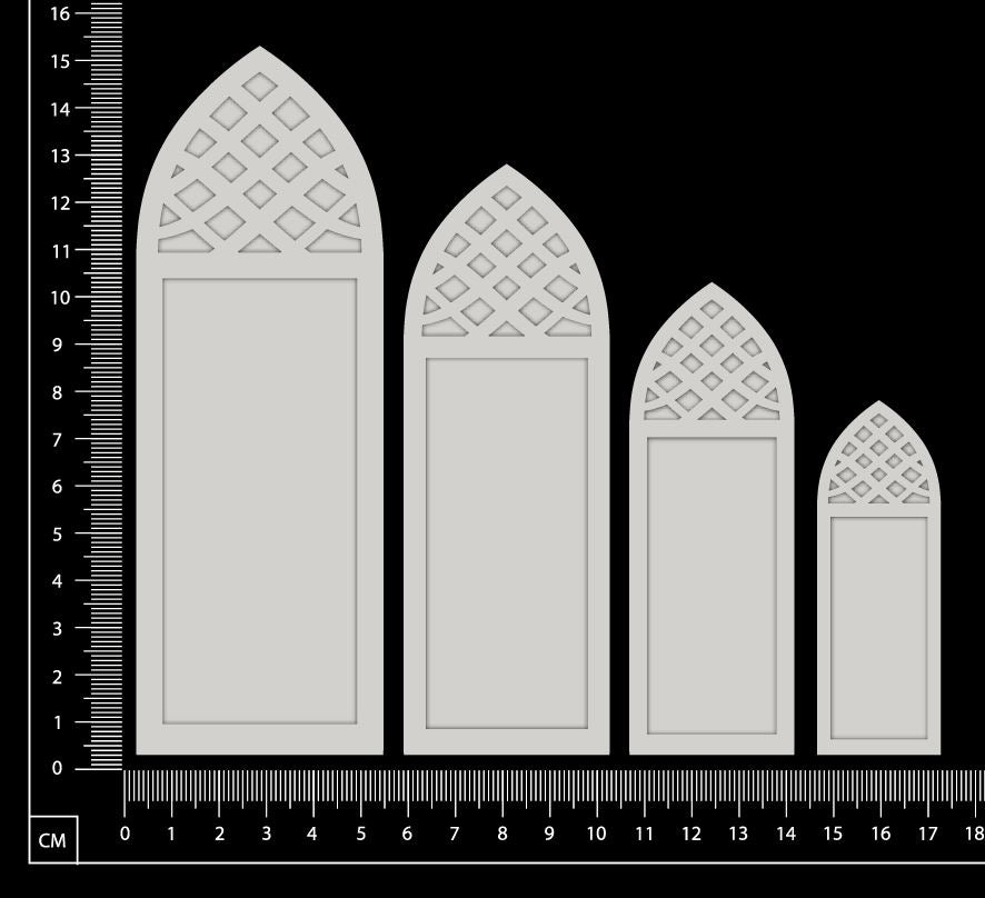 Decorative Layered Frames Set - A - White Chipboard