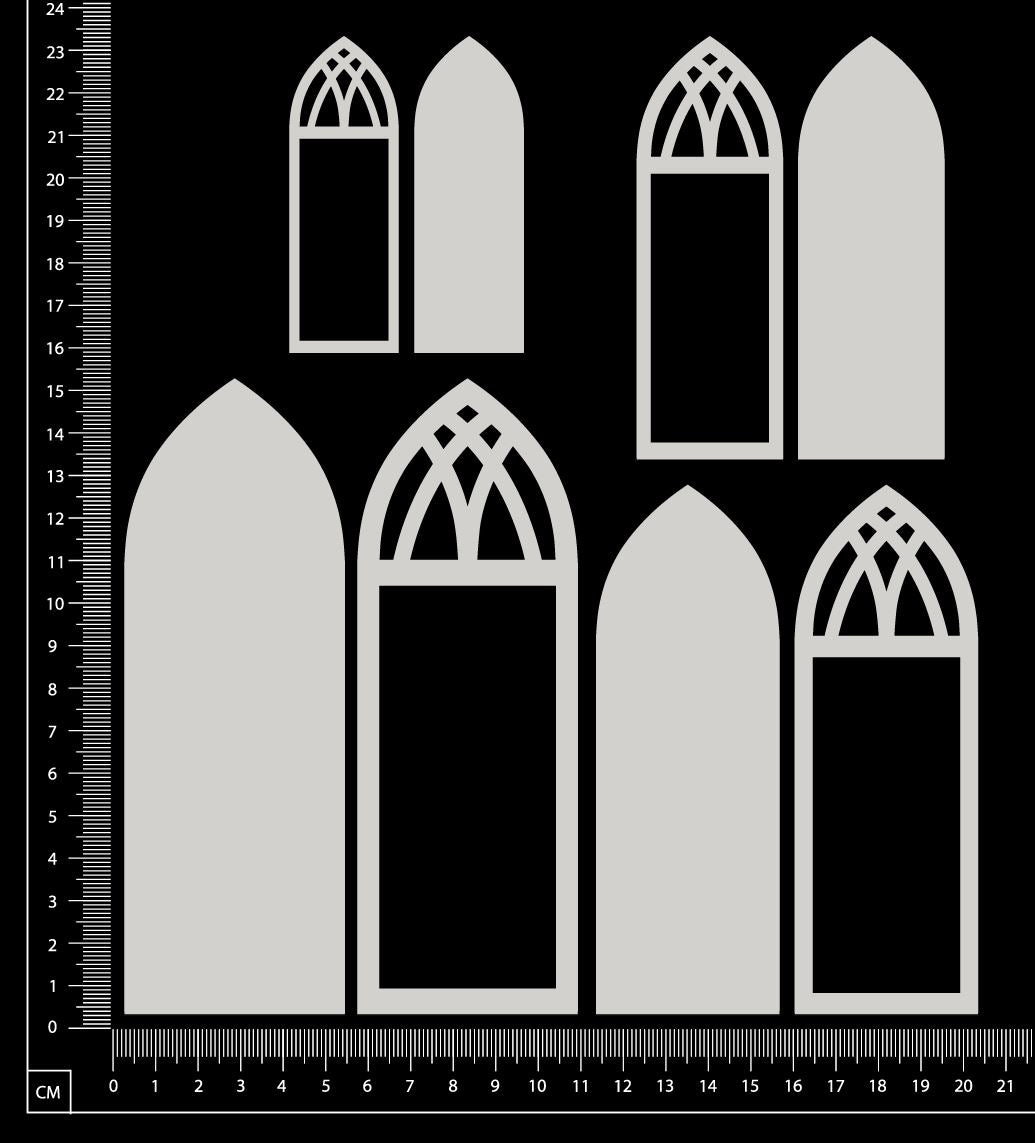 Decorative Layered Frames Set - D - White Chipboard