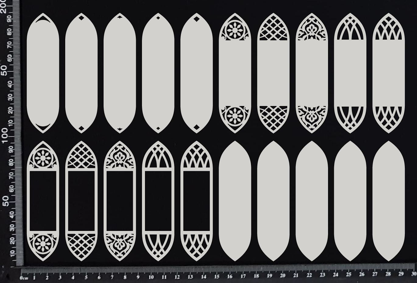 Decorative Charms - Set A - White Chipboard