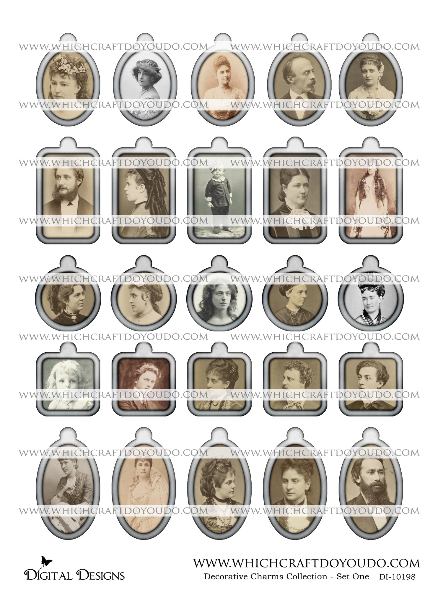 Decorative Charms Collection - Set One - DI-10198 - Digital Download