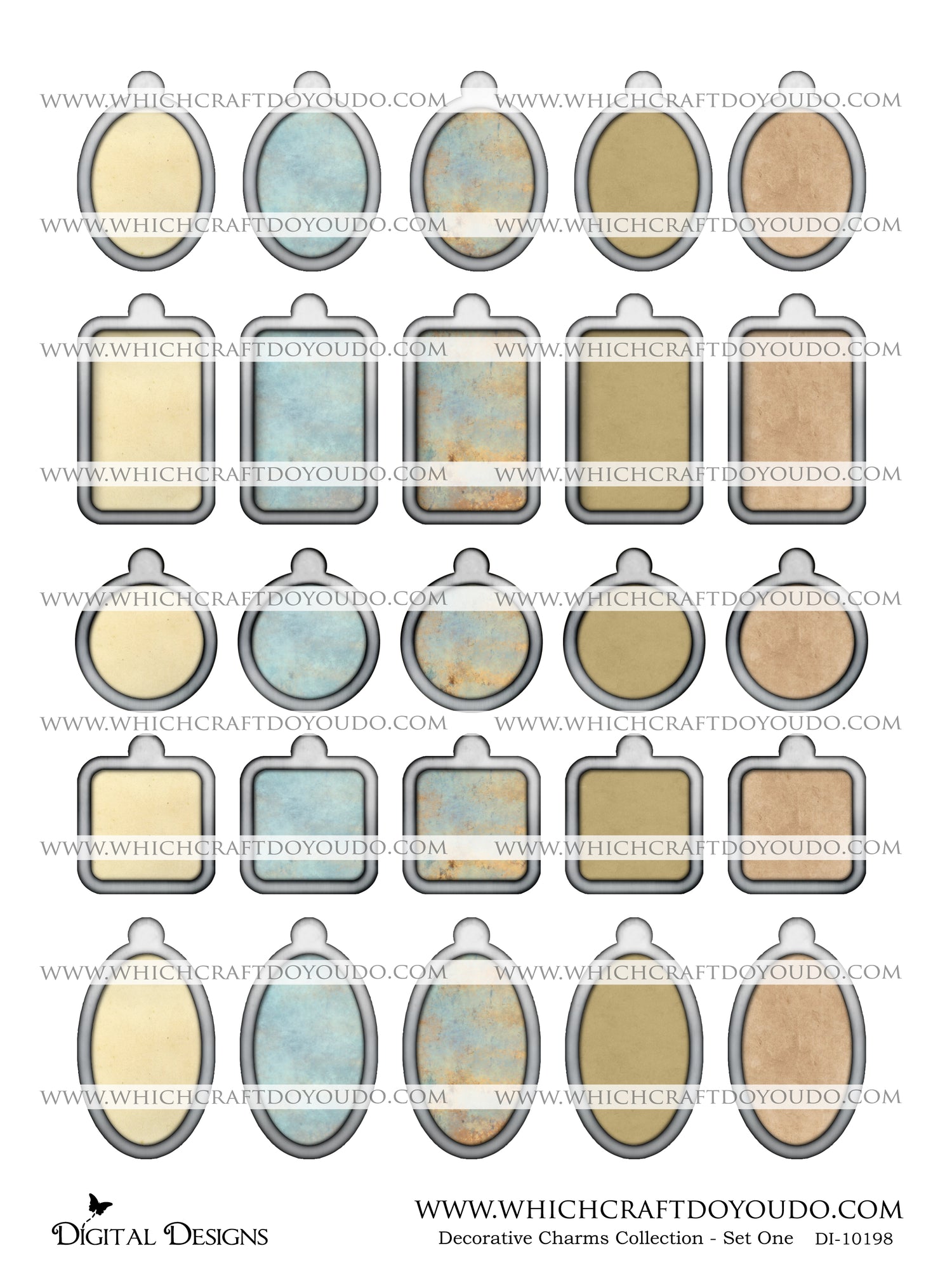 Decorative Charms Collection - Set One - DI-10198 - Digital Download