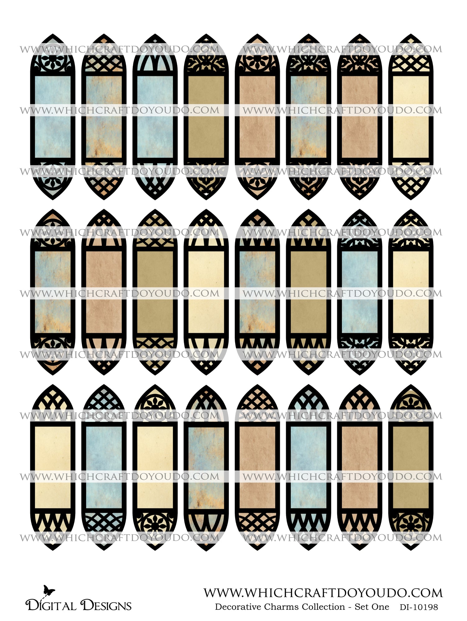 Decorative Charms Collection - Set One - DI-10198 - Digital Download