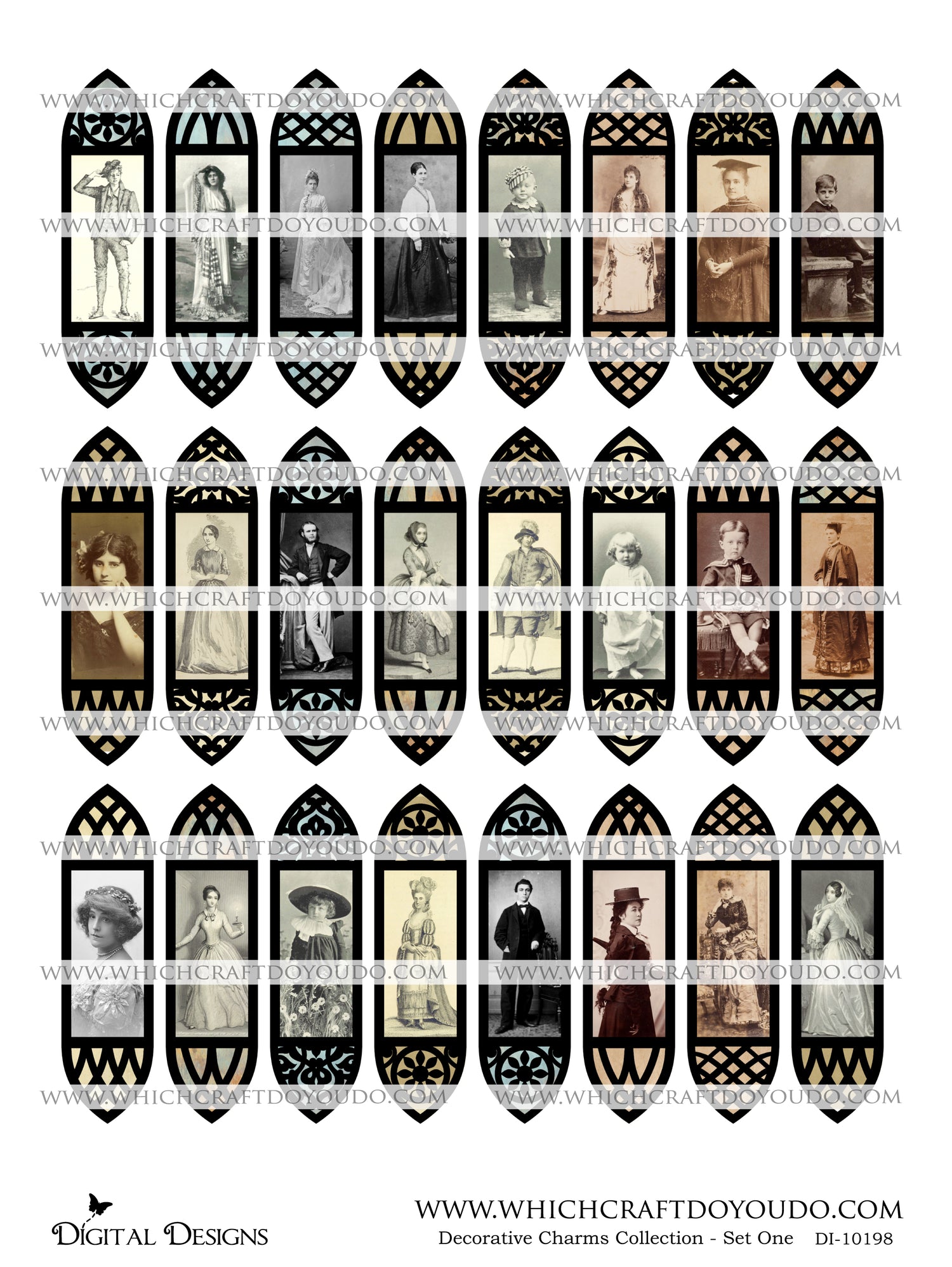 Decorative Charms Collection - Set One - DI-10198 - Digital Download