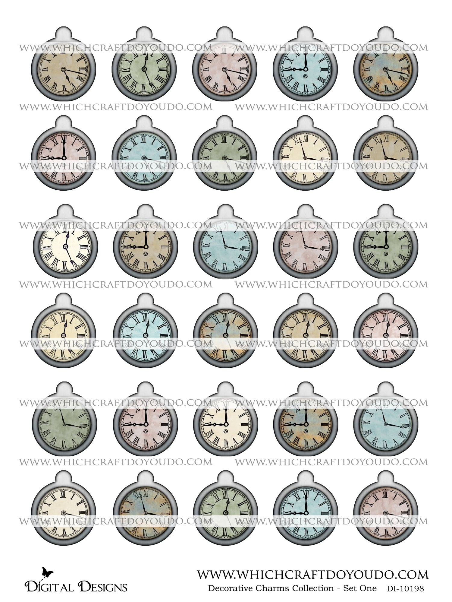 Decorative Charms Collection - Set One - DI-10198 - Digital Download