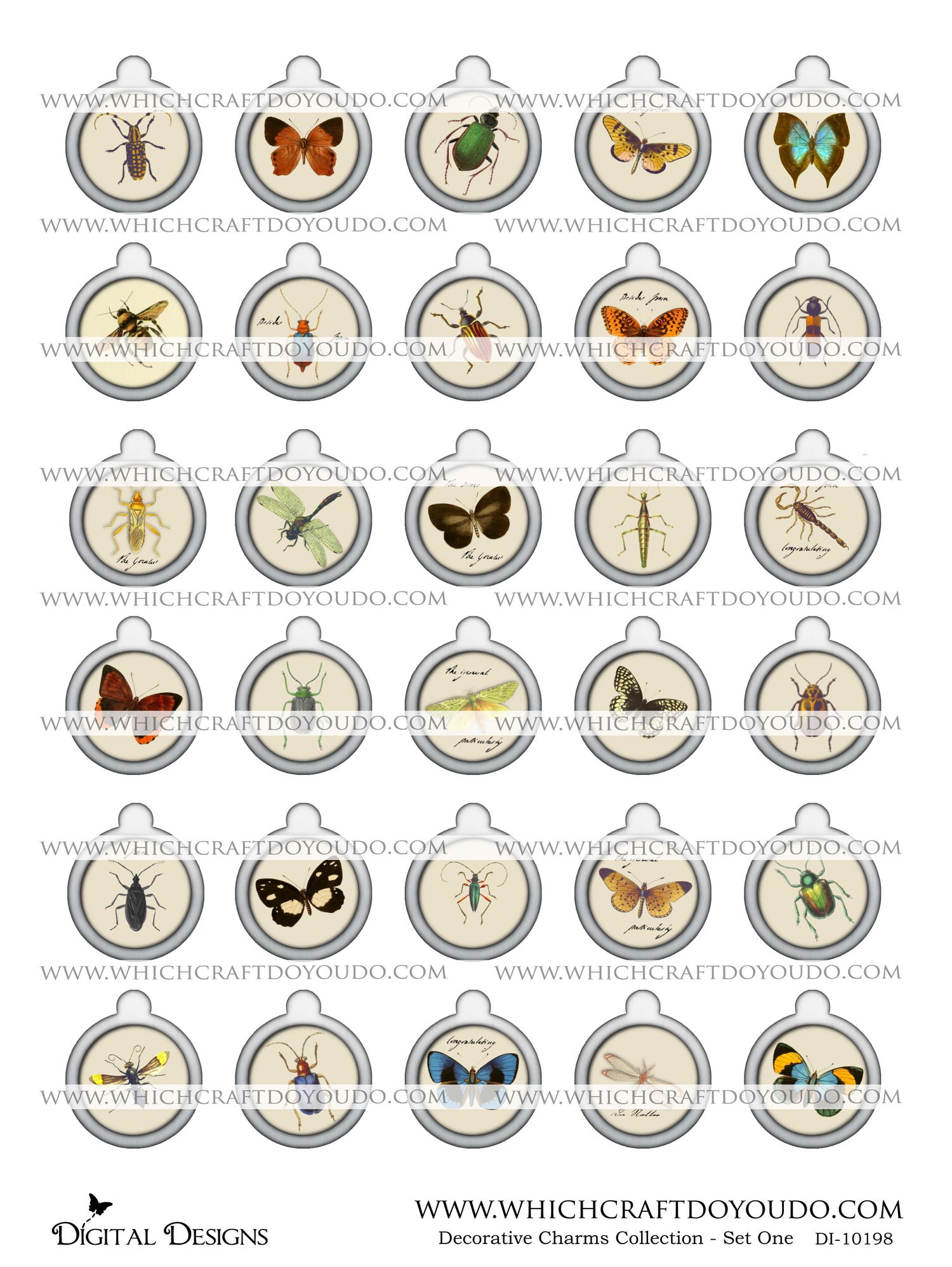 Decorative Charms Collection - Set One - DI-10198 - Digital Download
