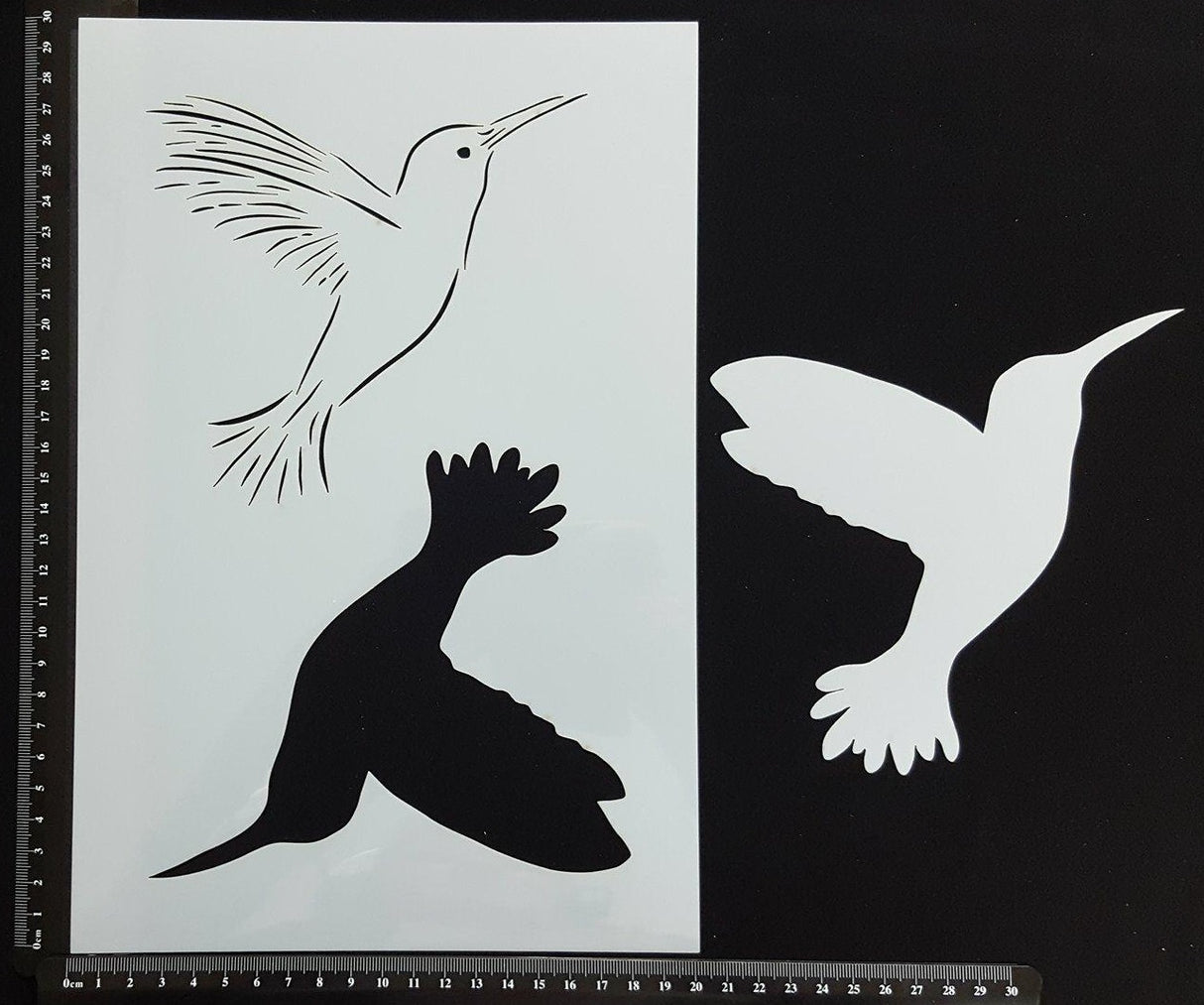 Detailed Hummingbird - Stencil - 200mm x 300mm