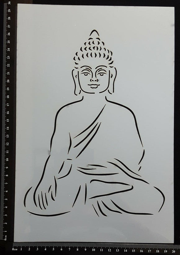 Detailed Buddha - Stencil - 200mm x 300mm