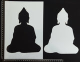 Detailed Buddha - Set of 3 pieces - Stencil - 200mm x 300mm