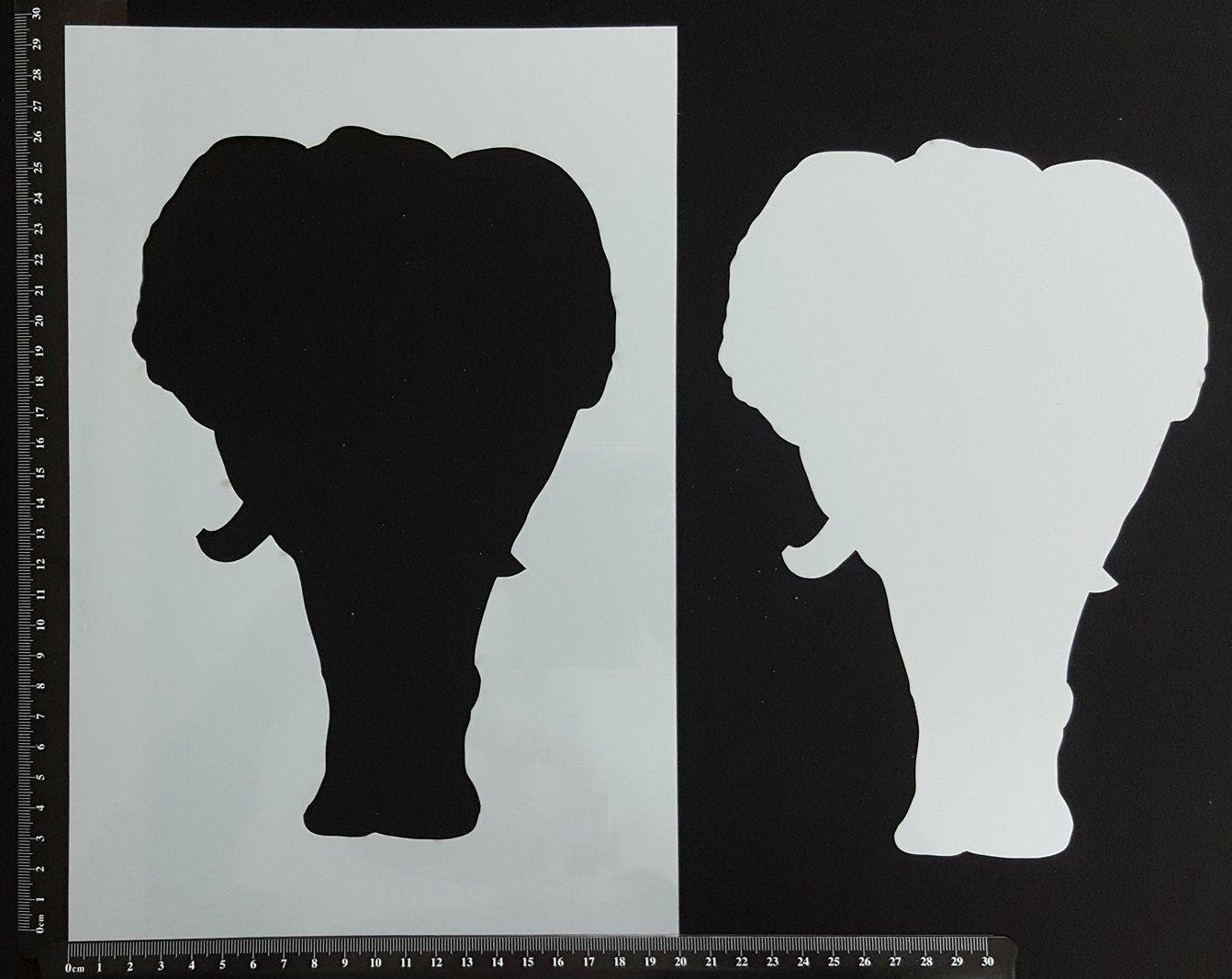 Detailed Elephant - Set of 3 pieces - Stencil - 200mm x 300mm