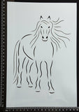 Detailed Horse - Set of 3 pieces - Stencil - 200mm x 300mm