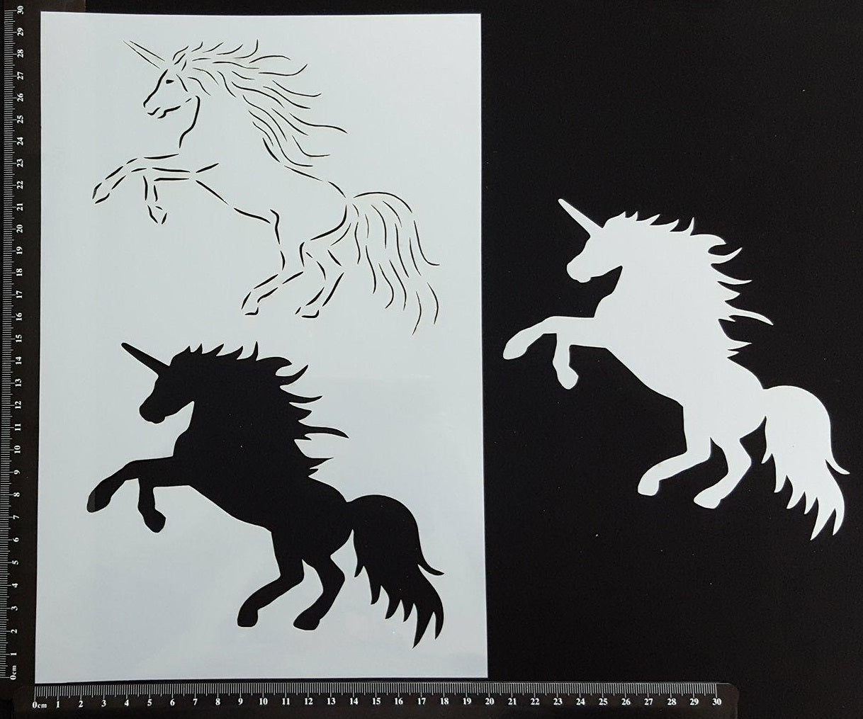 Detailed Unicorn - Stencil - 200mm x 300mm