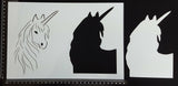 Detailed Unicorn Head - B - Stencil - 200mm x 300mm
