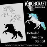 Detailed Unicorn - Stencil - 200mm x 300mm