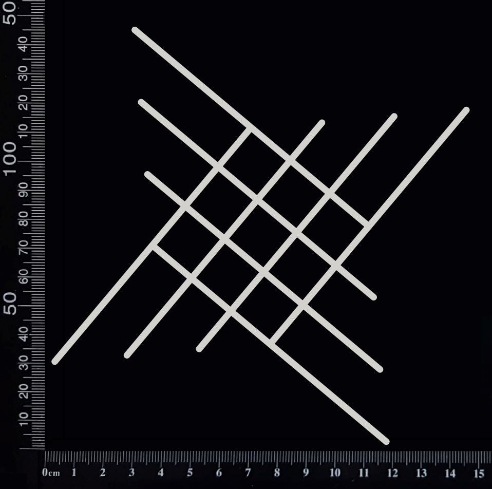 Diamond Mesh - A - White Chipboard