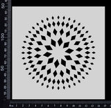 Diamonds Burst - Stencil - 150mm x 150mm