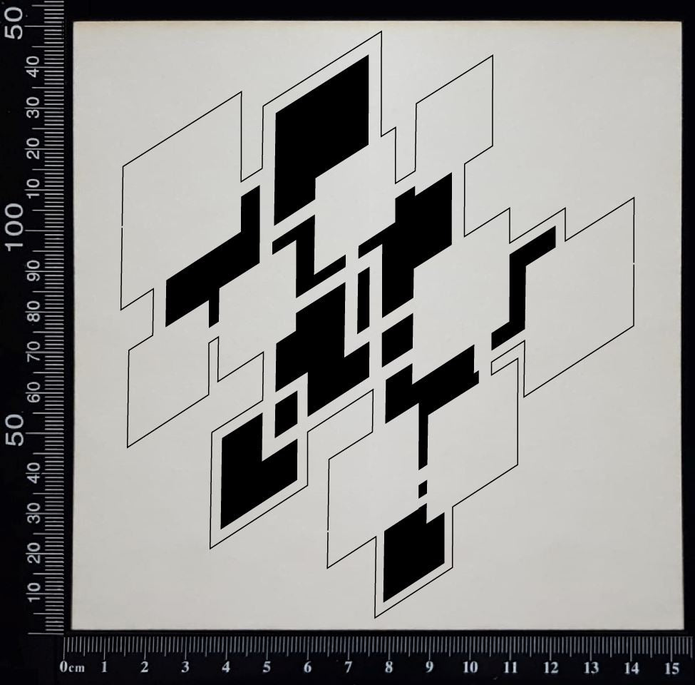 Diamonds Mesh - White Chipboard