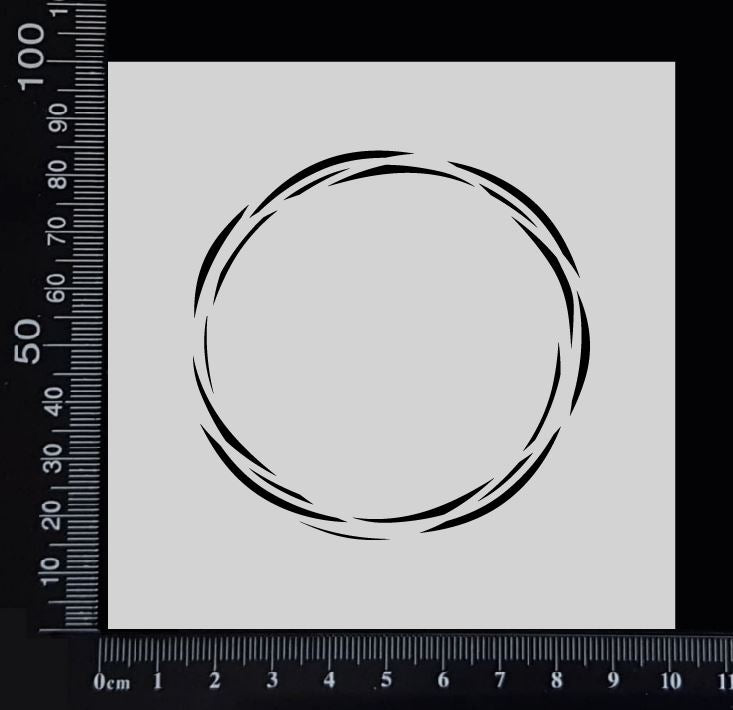 Distressed Circle - Stencil - 100mm x 100mm