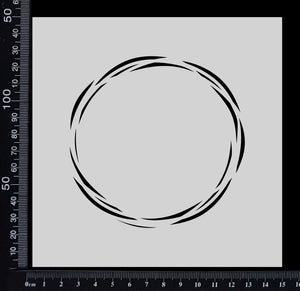 Distressed Circle - Stencil - 150mm x 150mm