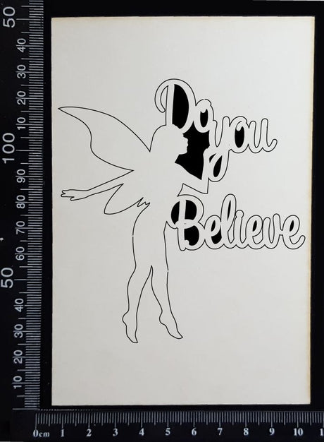 Fairy Title - Do You Believe - White Chipboard