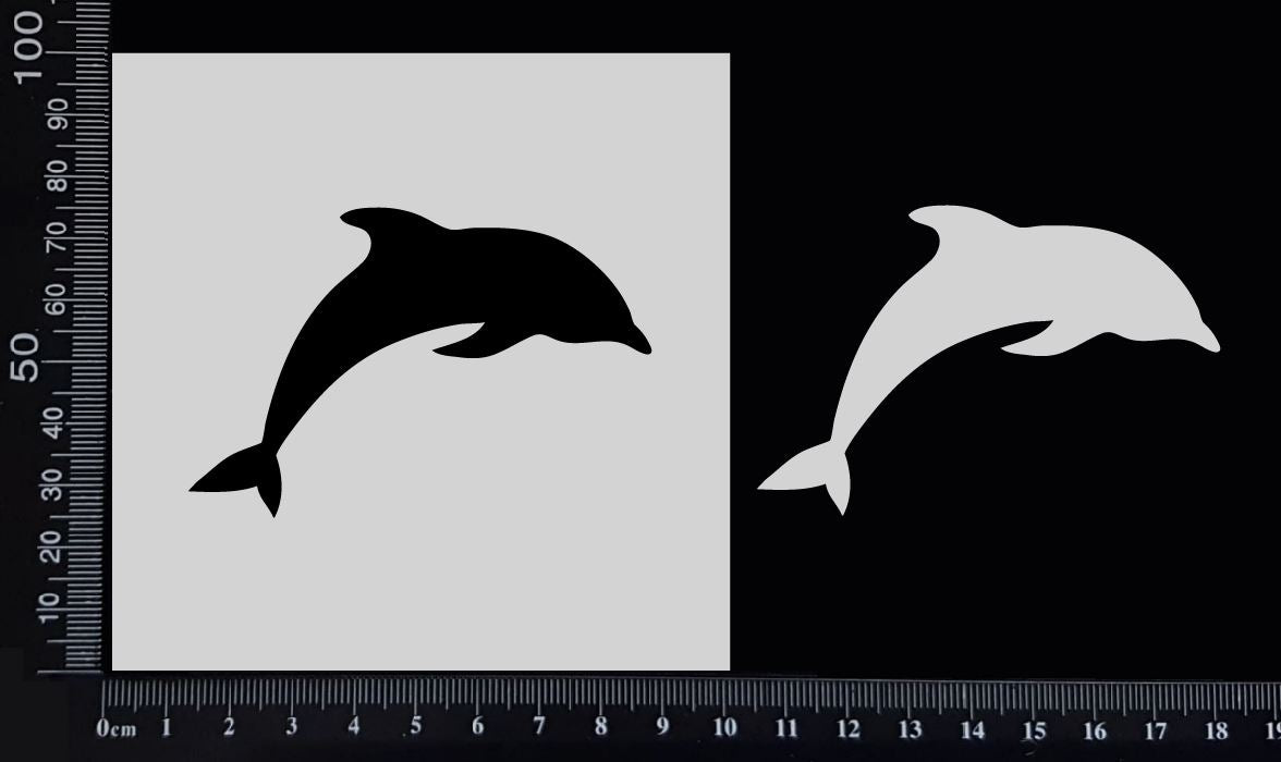 Dolphin - Stencil - 100mm x 100mm