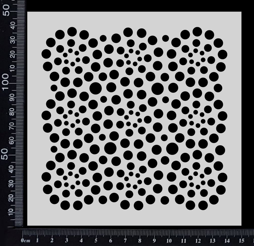 Dotty Circles - Stencil - 150mm x 150mm