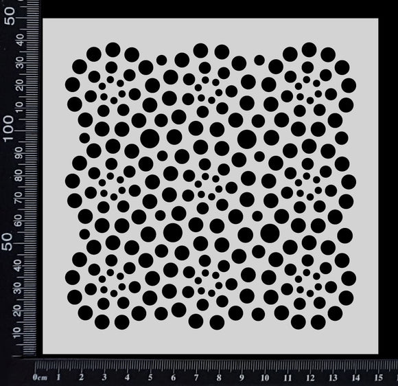 Dotty Circles - Stencil - 150mm x 150mm